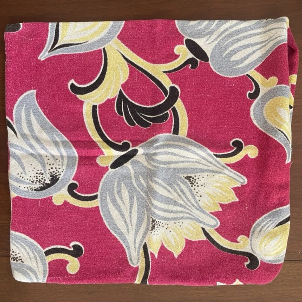 Vintage Barkcloth Pillowcase